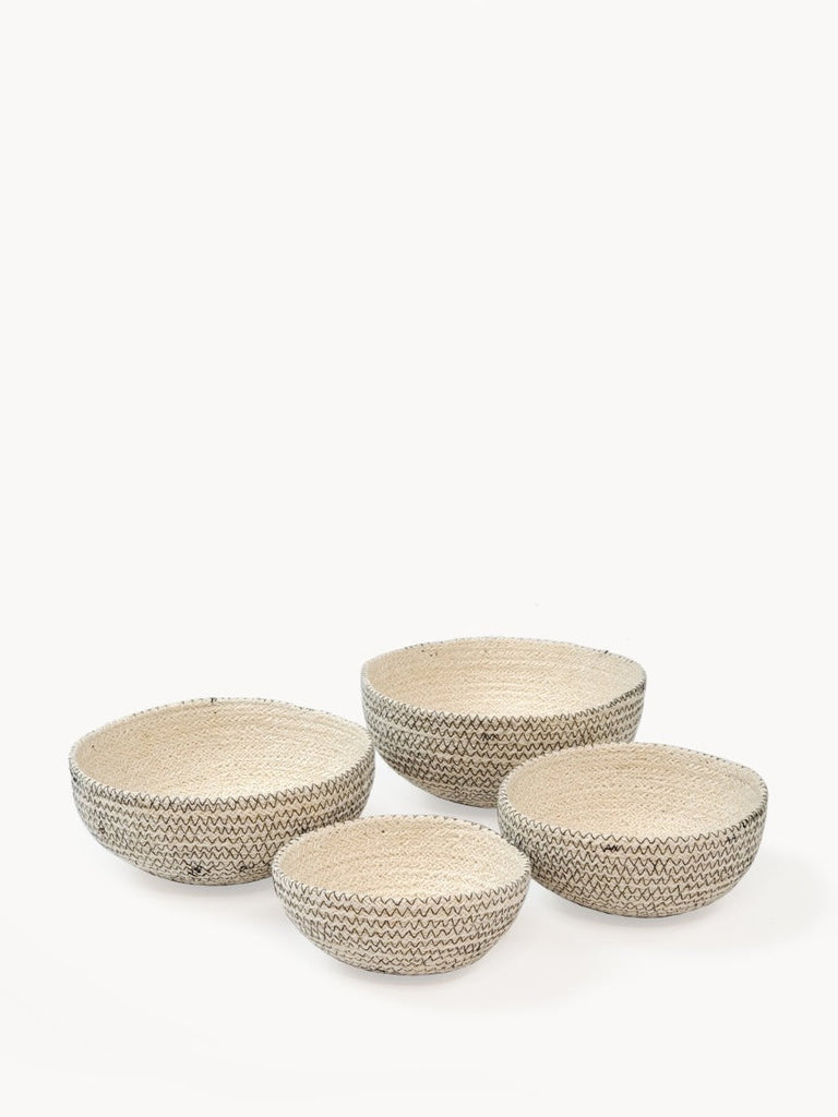 Amari  Round Bowl - Black (Set of 4) - Belle Donne Clothing & Accessories
