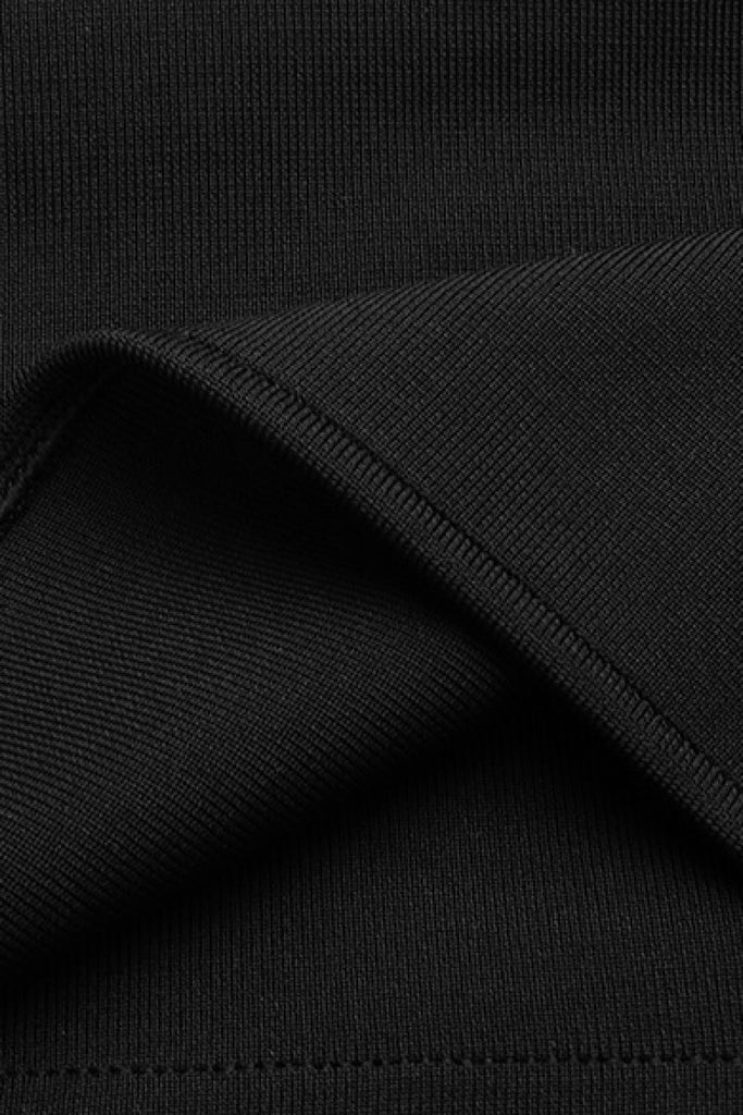 One Sleeve Pin Detail Slit Dress - Belle Donne Clothing & Accessories