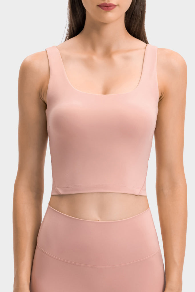 U Back Crop Tank Top - Belle Donne Clothing & Accessories