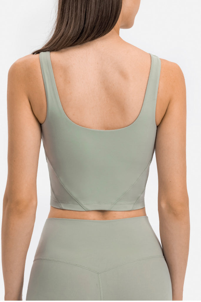 U Back Crop Tank Top - Belle Donne Clothing & Accessories