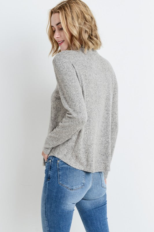 Soft Knit Sweater Top Tie Neck Knit Top - Belle Donne Clothing & Accessories