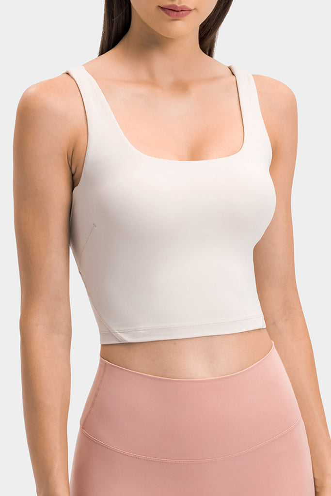 U Back Crop Tank Top - Belle Donne Clothing & Accessories