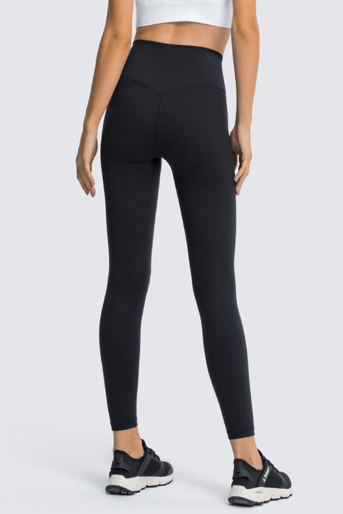 High Rise Ankle Length Yoga Leggings - Belle Donne Clothing & Accessories