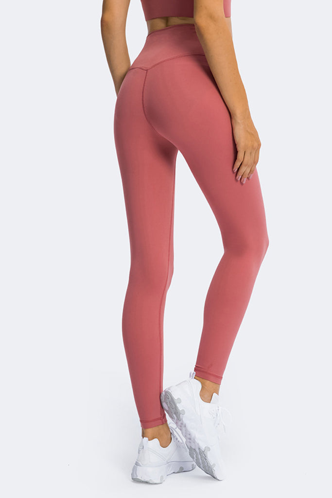 High Rise Ankle Length Yoga Leggings - Belle Donne Clothing & Accessories