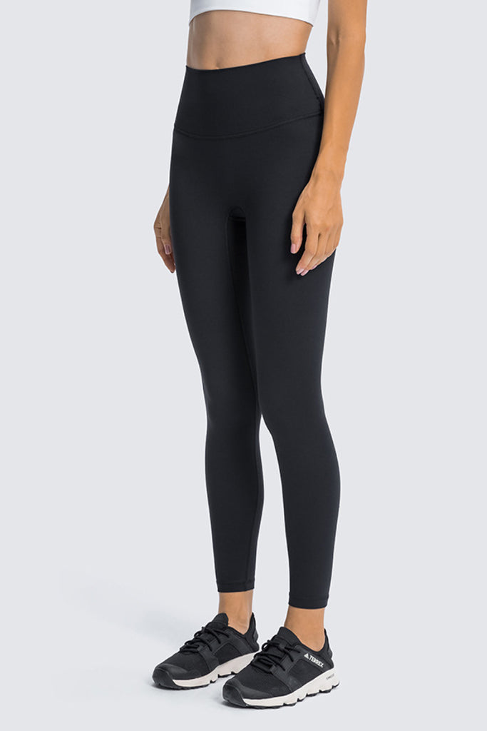 High Rise Ankle Length Yoga Leggings - Belle Donne Clothing & Accessories