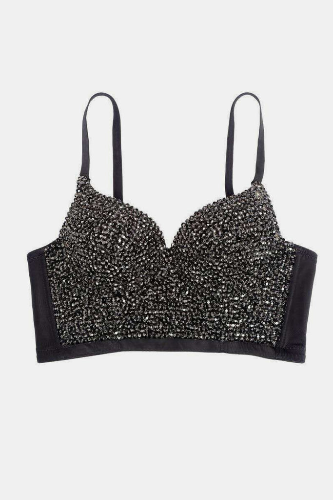 All-Over Rhinestone Bustier - Belle Donne Clothing & Accessories