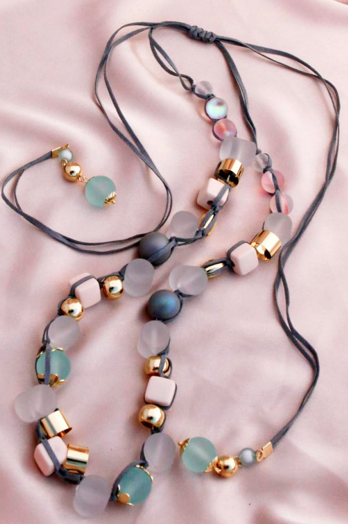 Multicolor Beaded Necklace - Belle Donne Clothing & Accessories