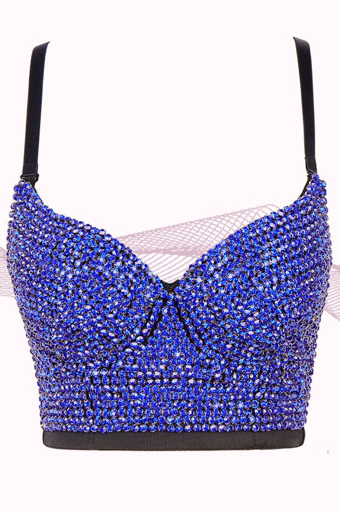 All-Over Rhinestone Bustier - Belle Donne Clothing & Accessories