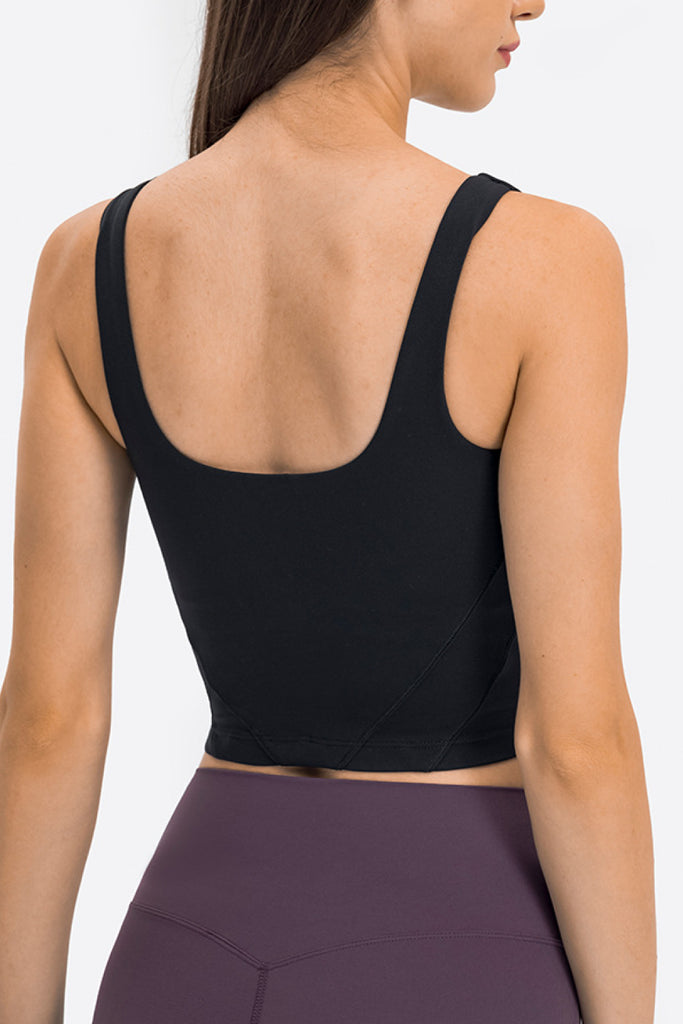 U Back Crop Tank Top - Belle Donne Clothing & Accessories