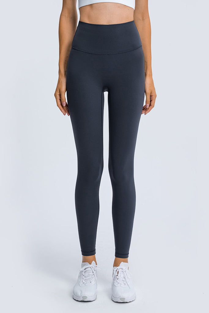 High Rise Ankle Length Yoga Leggings - Belle Donne Clothing & Accessories