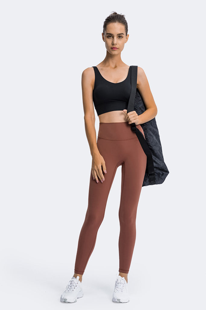 High Rise Ankle Length Yoga Leggings - Belle Donne Clothing & Accessories