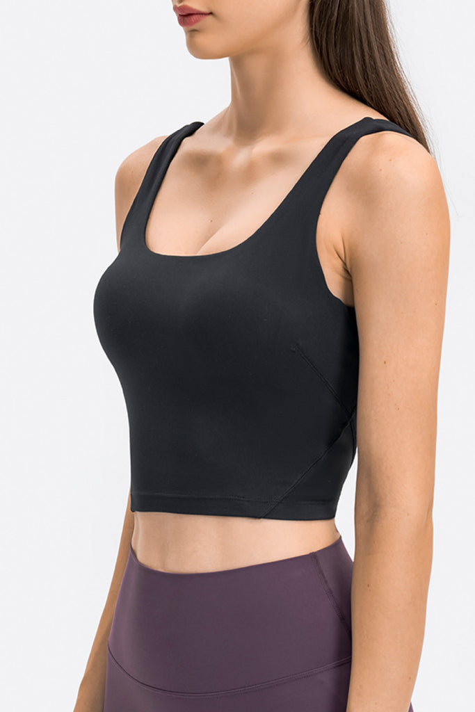 U Back Crop Tank Top - Belle Donne Clothing & Accessories