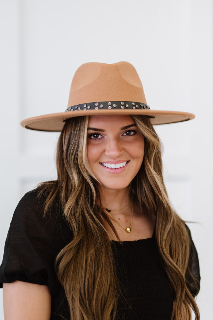 Fame Take a Stroll Studded Fedora - Belle Donne Clothing & Accessories