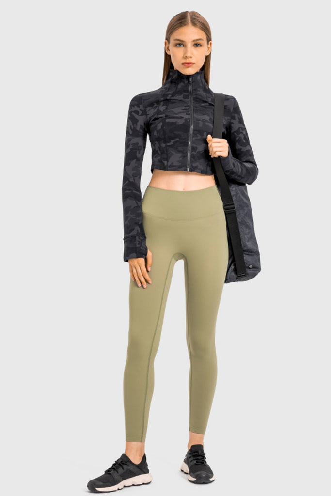 Zip Front Cropped Sports Jacket - Belle Donne Clothing & Accessories