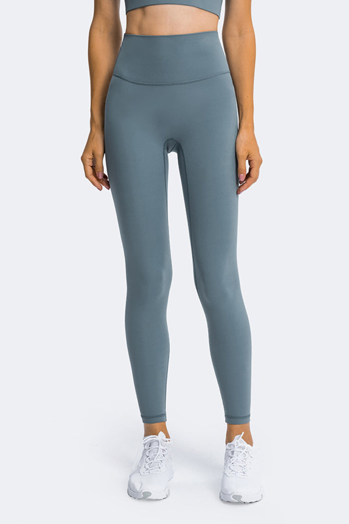 High Rise Ankle Length Yoga Leggings - Belle Donne Clothing & Accessories