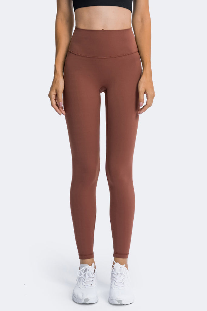 High Rise Ankle Length Yoga Leggings - Belle Donne Clothing & Accessories