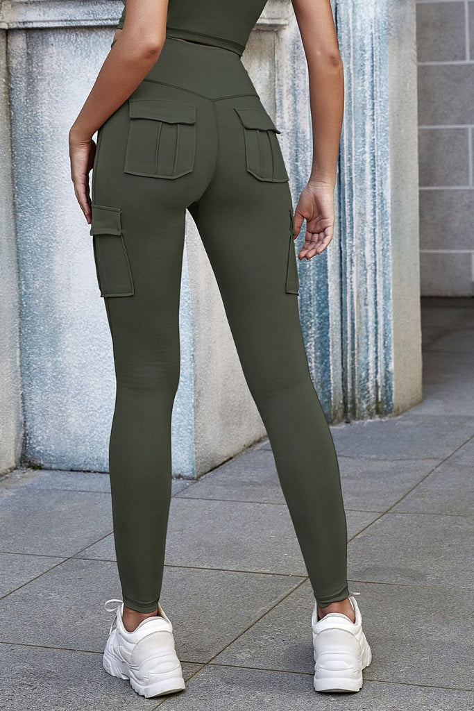 High Waist Leggings with Pockets - Belle Donne Clothing & Accessories