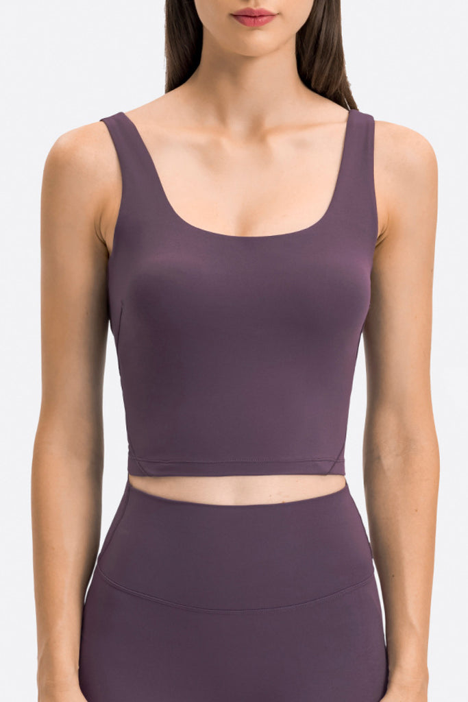 U Back Crop Tank Top - Belle Donne Clothing & Accessories