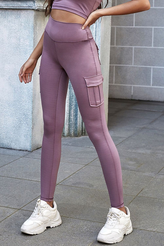 High Waist Leggings with Pockets - Belle Donne Clothing & Accessories