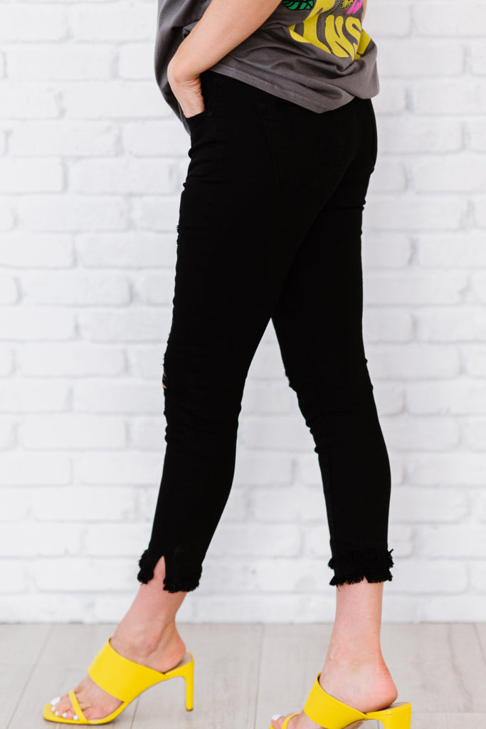 Kancan Stepping Stone Full Size Run Double Fray Skinny Jeans - Belle Donne Clothing & Accessories