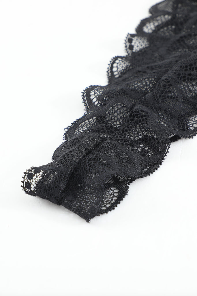Strappy Three-Piece Lace Lingerie Set - Belle Donne Clothing & Accessories