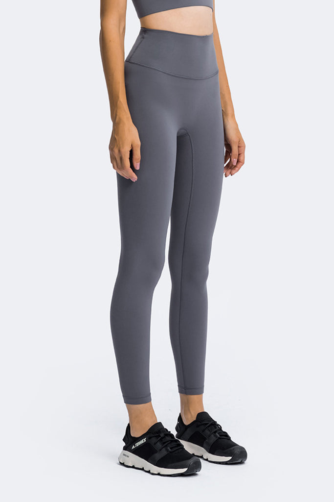 High Rise Ankle Length Yoga Leggings - Belle Donne Clothing & Accessories