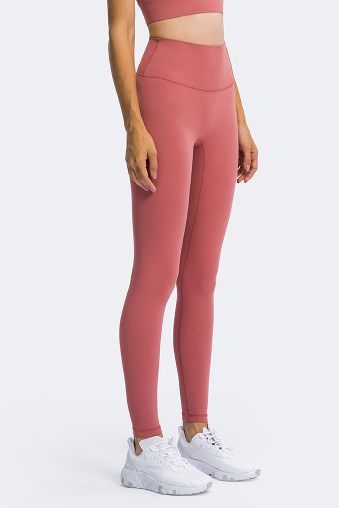 High Rise Ankle Length Yoga Leggings - Belle Donne Clothing & Accessories